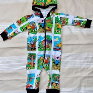 Metsola Finland Miina ja Manu Size 62 cm Roomy 1-3 months Hooded Zips Jumpsuit